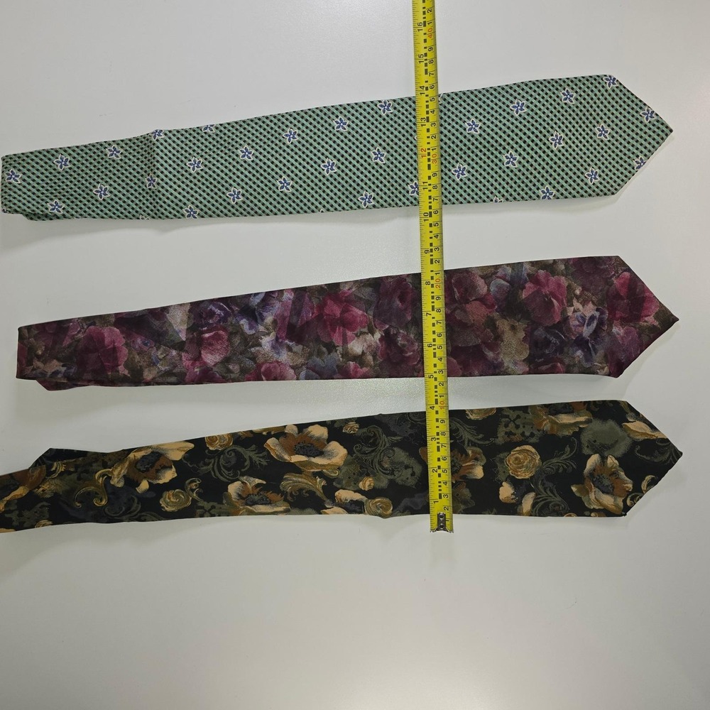 Designer Ties Bundle of 3 Ungaro Paris + Charles Ton Italy + Man to Man Floral - Picture 6 of 16